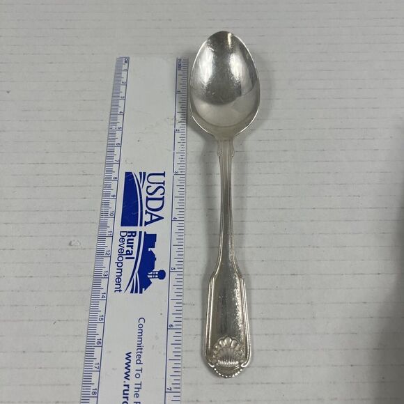 Oneida COMMUNITY SILVER SHELL Silverplate Oval Soup Table Spoon (1) 6 7/8" - Picture 7 of 7